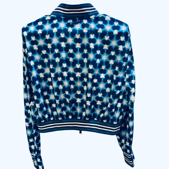 Free People Movement Top Seed Tennis Jacket in Blue Combo Size S. NWT - Picture 6 of 9